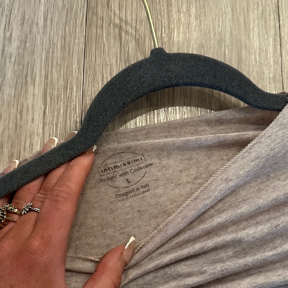 intimissimi boat neck modal cashmere top - Picture 2 of 2